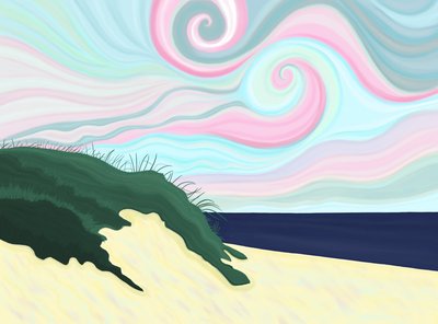 Chatham Beach (digitaalista taidetta) tekijältä Evan Sklar