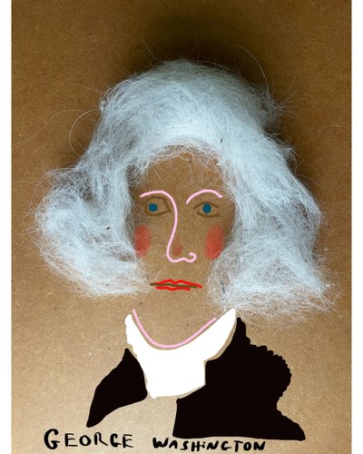 George Washington (kollaasipiirros) tekijältä Evan Sklar