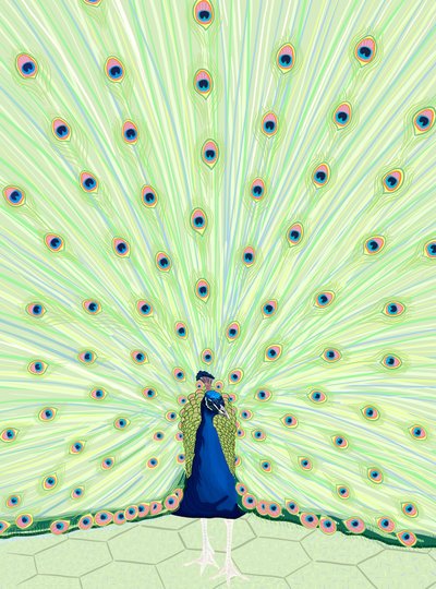 Peacock, 2025 (digitaalinen taide) tekijältä Evan Sklar