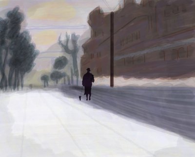 Prospect Park, länsi lumen jälkeen (digitaalista taidetta) tekijältä Evan Sklar