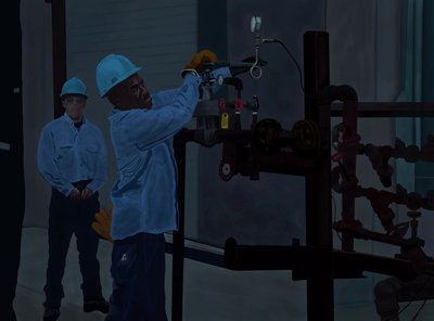 Steam Workers (digitaalista taidetta) tekijältä Evan Sklar