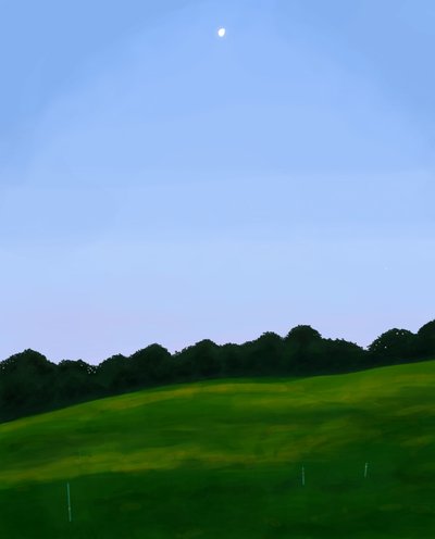 Vermont Field, Dawn (digitaalista taidetta) tekijältä Evan Sklar