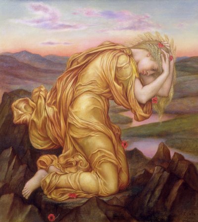 Demeter Surning for Persephone, 1906 tekijältä Evelyn De Morgan