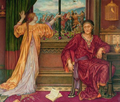 La cage doree - Kullattu häkki, kirjoittanut De Morgan, Evelyn (1855-1919). Öljy kankaalle, Vuosina 1900-1919. Watts Gallery tekijältä Evelyn De Morgan