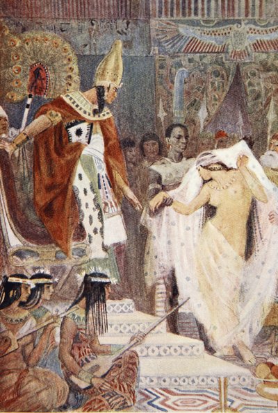 Kuvitus Lewis Spencen teoksesta "Muinaisen Egyptin myytit". tekijältä Evelyn Paul