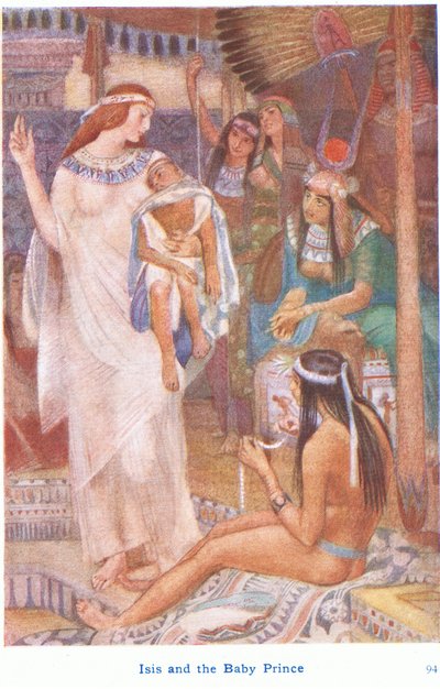 Isis ja prinssi-vauva (väri litho) tekijältä Evelyn Paul