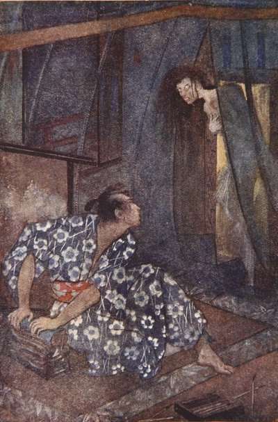 Kimi löytää rauhan, kuva F Hadland Davisin teoksesta Japanin myytit ja legendat tekijältä Evelyn Paul