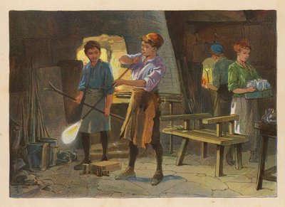 Pikkutyöläiset: Lasinpuhallus (värilitro) tekijältä Evelyn Stuart Hardy