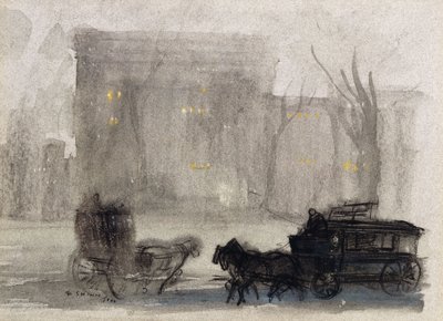 Näkymä New Yorkiin - Washington Square tekijältä Everett Shinn