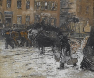 Talvi 21st Streetillä, New York tekijältä Everett Shinn