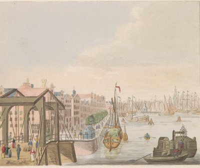 Ulkopuoli Amsterdamissa, noin 1810-1813 Vue du Buitenkant le long de l