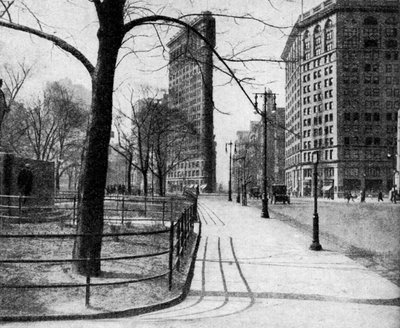 Flatiron Building ja Madison Square, New York City, USA, 1930-luku tekijältä Ewing Galloway