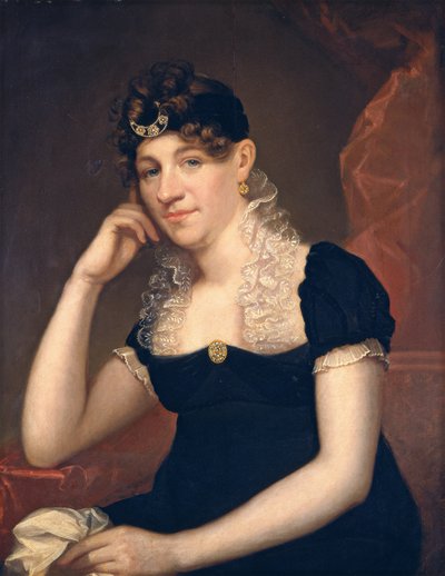 Maria Gansevoort Melvill (rouva Allan Melvill), noin 1815 (öljy puulle). tekijältä Ezra Ames