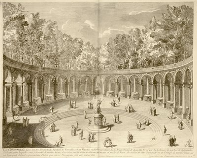La Colonnade, Versailles, n.1715 (kaiverrus) tekijältä F. (after) Delamonce
