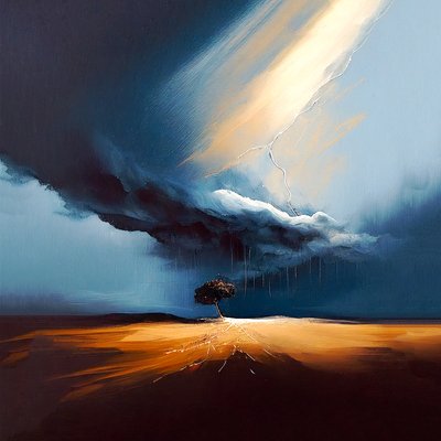 Abstrakti öljy maisema maalaus , John Singleton tyyli, tulostettava digitaalinen Art tekijältä F. Abderrahim