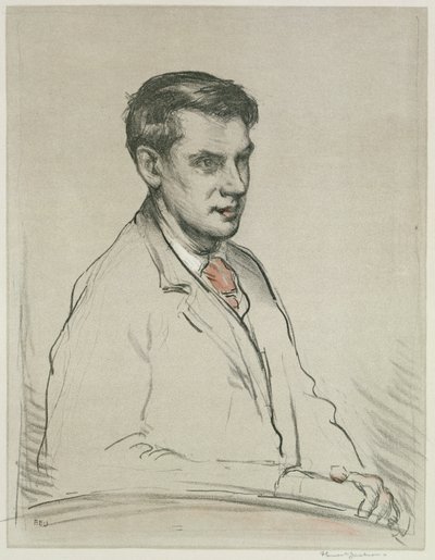 Alfred Oragen muotokuva (kynä ja akvarelli paperille) tekijältä F. Ernest Jackson