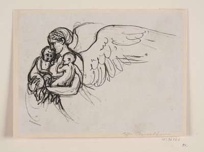 Luonnos Thorvaldsenin helpotukseksi, "The Night" tekijältä F. Hendriksen