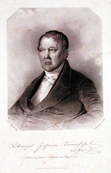Albert Henry Paynen (1812-1902) kaivertama Wenzel Johann Tomaschekin (1774-1850) muotokuva (kaiverrus) tekijältä F. T. (after) Mayer