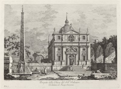 SS:n kirkon esite. Pelastaja tekijältä Fabio Berardi after Canaletto