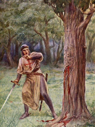 Torquato Tasson La Gerusalemme Liberata: Canto XIII, säkeistö 41 (värilitraus) tekijältä Fabio Fabbi