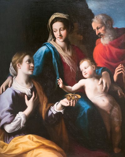 Madonna lapsen kanssa, Saint Joseph ja Saint Lucia tekijältä Fabrizio Santafede