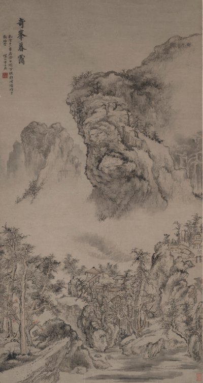 Evening Mist on Strange Peaks Guo Xin tyyliin tekijältä Fang Shishu