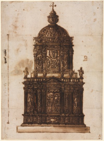 Suunnittelu Ciboriumiin, 1600-luku. tekijältä Fantoni Family Workshop
