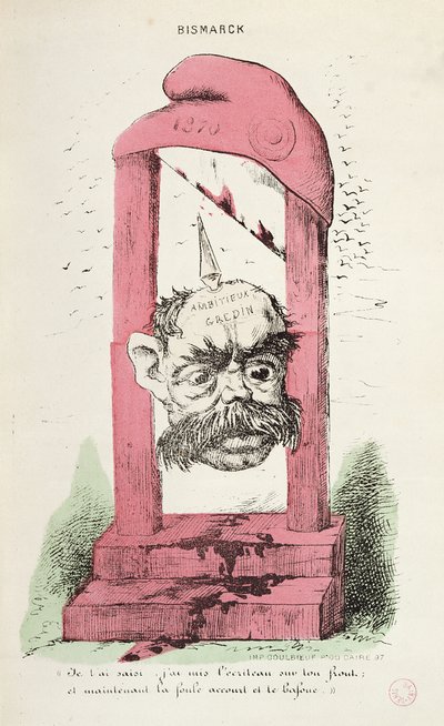 Karikatyyri Otto von Bismarckista (1815-98) 1870 tekijältä Faustin