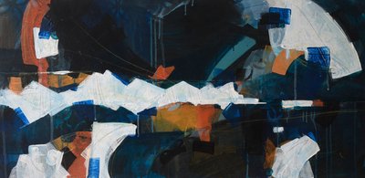 Oh Those Cliffs, 2018 (akryyli kankaalle) tekijältä Faye Bridgwater