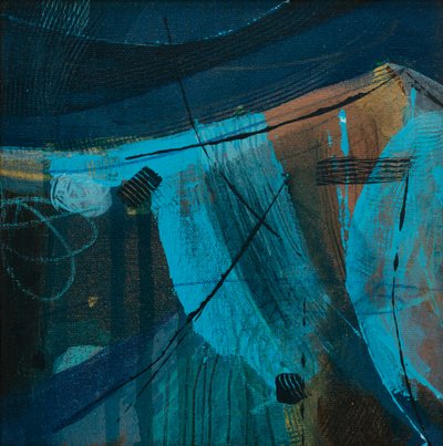 Ylös ja alas ja ympäriinsä, 2019 (akryyli kankaalle) tekijältä Faye Bridgwater