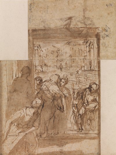 Sävellystutkimus vierailua varten tekijältä Federico Barocci