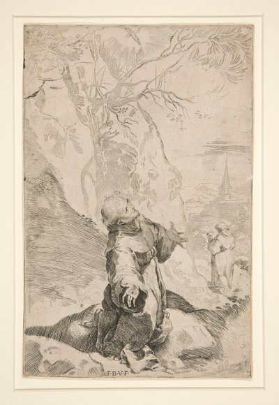 Pyhä Franciscus vastaanottamassa stigmat tekijältä Federico Barocci