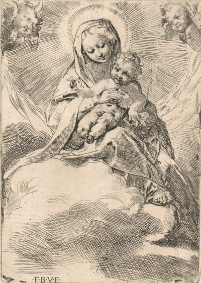 Neitsyt istuu pilvessä, 1580-84. tekijältä Federico Barocci