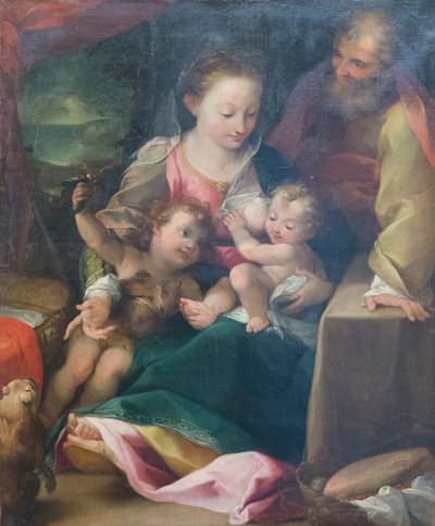 Pyhä perhe ja pyhä Johannes Kastaja tekijältä Federico Fiori (after) Barocci or Baroccio