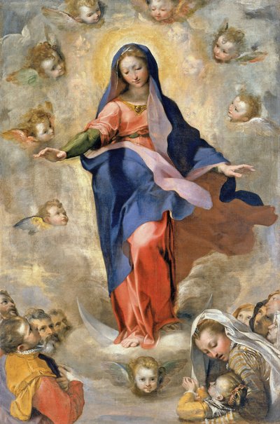 Immaculate Concept, noin 1575 tekijältä Federico Fiori Barocci or Baroccio