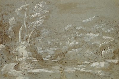 Vaaka (kynä ja muste paperille valkoisella korostuksella) tekijältä Federico Fiori Barocci or Baroccio