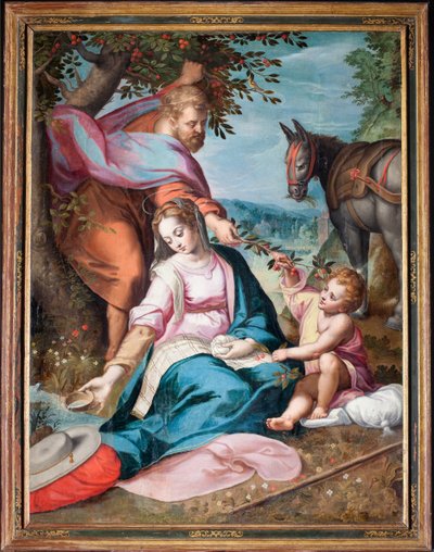 Seurakunnan museo. Maalaus. Pyhä perhe lepäämässä lentäessään Egyptiin. Öljy kankaalle. F. Barocci tekijältä Federico Fiori Barocci or Baroccio