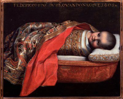 Muotokuva Federico Ubaldo della Roveresta, Urbinon herttuasta (vauva) - maalaus tekijältä Federico Fiori Barocci or Baroccio