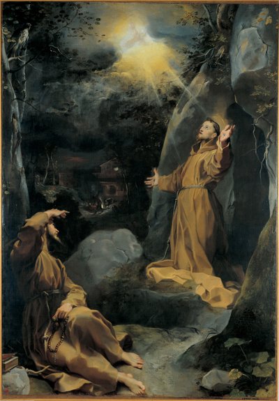 Pyhä Franciscus Assisilainen vastaanottaa leimoja tekijältä Federico Fiori Barocci or Baroccio