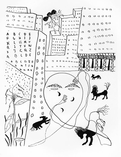 Runoilija Federico Garcia Lorcan (1898-1936) omakuva New Yorkissa 30-luvulla tekijältä Federico Garcia Lorca