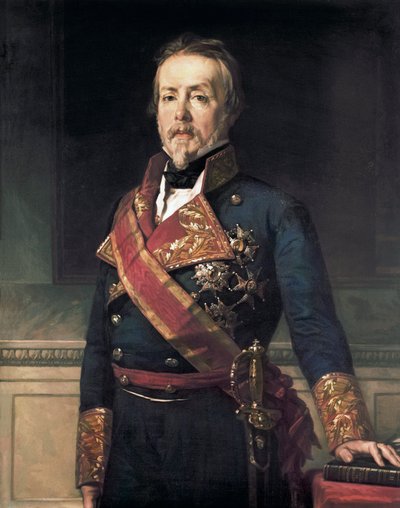 Muotokuva Evaristo Fernandez de San Miguel y Valledorista (1785-1862), espanjalainen sotilaallinen aatelis ja poliitikko tekijältä Federico de Madrazo y Kuntz