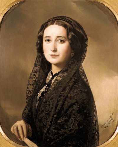 "Espanjalaisen runoilijan Carolina Coronadon (1823-1911) muotokuva" (maalaus) tekijältä Federico de Madrazo y Kuntz