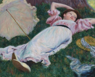 Impressionismi: Makaava nainen par Zandomeneghi, Federico (1841-1917), n. 1890. Öljy kankaalle, 50x60. Yksityinen kokoelma tekijältä Federigo Zandomeneghi