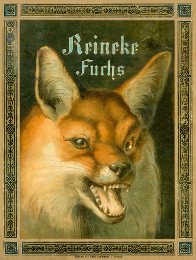 Reynard the Foxin tai Reineke Fuchsin etukansi tekijältä Fedor Alexis Flinzer