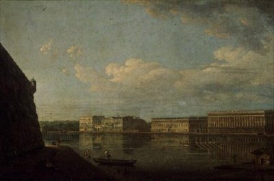 Näkymä Palatsin rantakadulle St. Petersin ja St. Paulin linnoituksesta, 1794 tekijältä Fedor Yakovlevich Alekseev