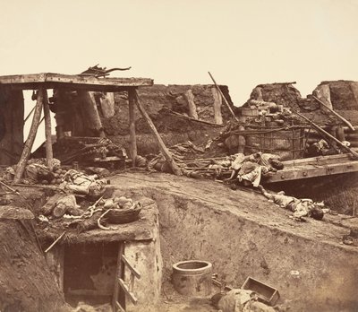 [Taku-linnoitusten valloituksen jälkeen], 1860. tekijältä Felice Beato