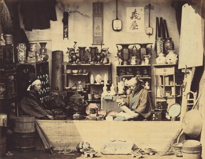Curio Shop, c. 1865. tekijältä Felice Beato