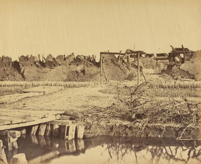 Pohjoisen linnakkeen ulko-ovi, josta näkyy englantilainen sisäänkäynti 21. elokuuta 1860. tekijältä Felice Beato