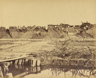 Pohjoisen linnoituksen ulkopuoli näyttää englantilaisen sisäänkäynnin 21. elokuuta 1860 tekijältä Felice Beato