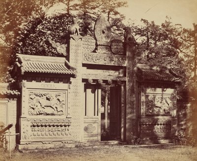 Pekinin lähellä sijaitsevan Tomb Depotin ulkopuoli, lokakuu 1860 tekijältä Felice Beato